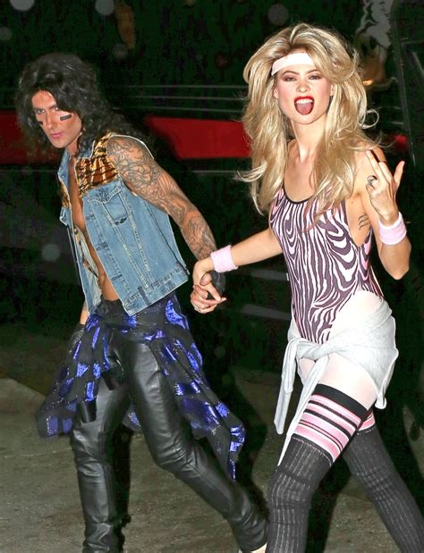Adam Levine And Behati Prinsloo As An 80s Couple Celebrity Couples Halloween Costumes