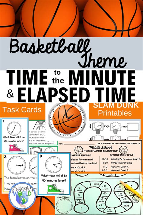 March Madness Math Elapsed Time And Time To The Minute Math