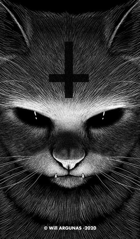 Satanic Cat Prints Digital Prints