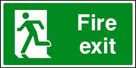 Fire Exit Left Emergency Escape Safety Sign 400x200mm