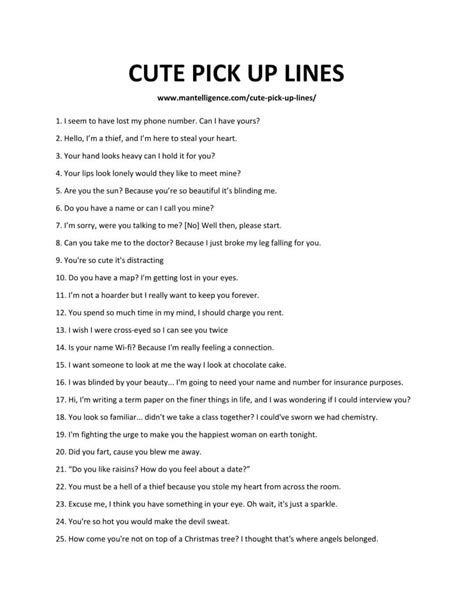 82 Best Cute Pick Up Lines These Lines Will Make Her Smile Pick Up