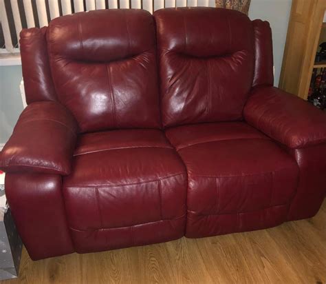 Red Leather 2 Seater Manual Recliner Sofa In Sydenham Belfast Gumtree