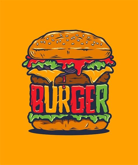 Premium Vector Cartoon Burger Vector Isolated Illustration