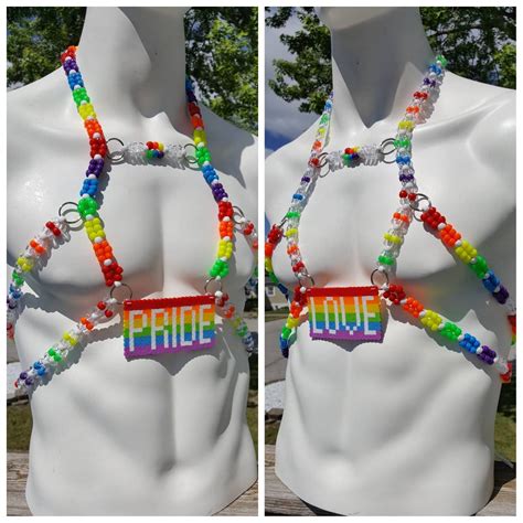 pridemens harnessedc kandi harness rave outfit pride etsy pride outfit pride parade outfit