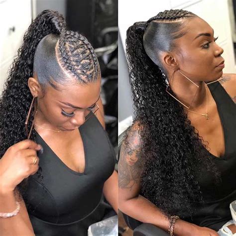 Amazing Hair Styles With High Braided Ponytail Weave