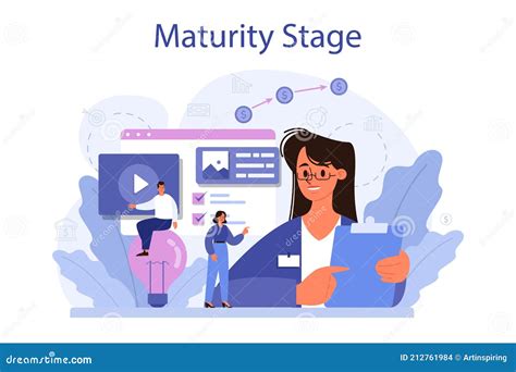 Maturity Stage Concept Project Life Cycle Period Stock Vector