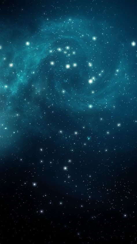 Blue Galaxy Starlight Hd Iphone 5 Wallpaper Nature