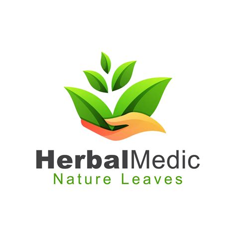 Herbal Medic Nature Leaves Logo Leaf Care Logo Healthy Herbal For
