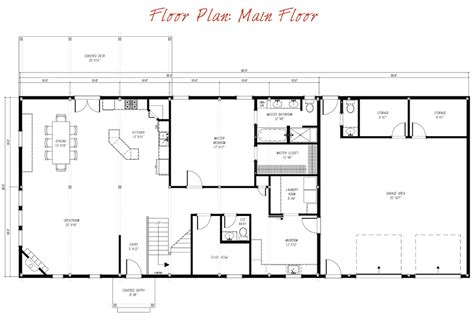 Combination Barn Home Garage Main Floor Plan A Kit For 130k Two More