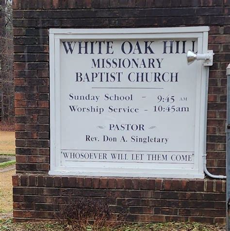 White Oak Hill Missionary Baptist Church Middlesex Nc
