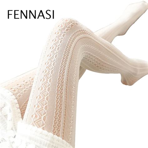 Fennasi Fishnet Pantyhose For Women Pantyhose Rhinestone Lolita Nylons