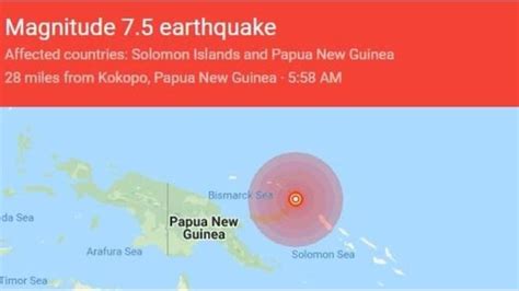 Powerful Quake Hits Papua New Guinea Tsunami Alert Issued