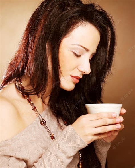 Premium Photo Beautiful Girl Drinking Tea Or Coffee