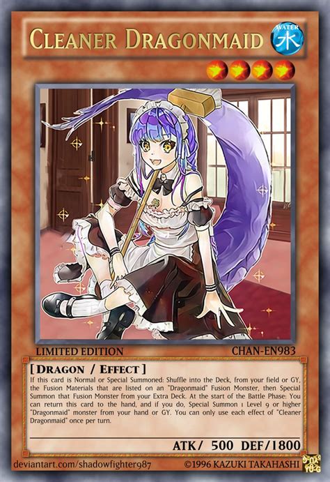 Cleaner Dragonmaid Custom Yugioh Cards Yugioh Cards Pokemon Dragon