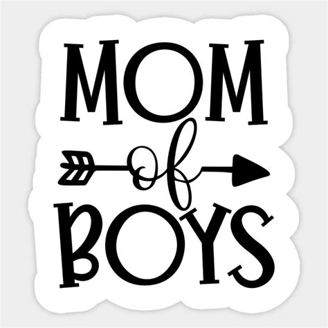 Mom Of Boys Mom Of Boys Sticker Teepublic