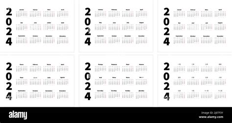 Calendario 2024 Para Imprimir Español Imágenes Recortadas De Stock Alamy