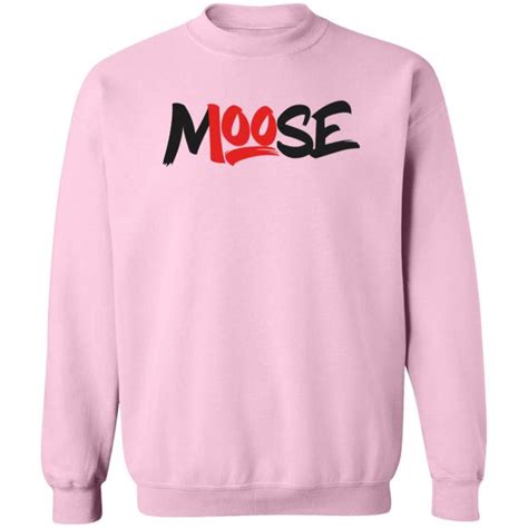 Moosecraft Merch Moosecraft Pink Classic Moose 100 T Shirt Light Pink