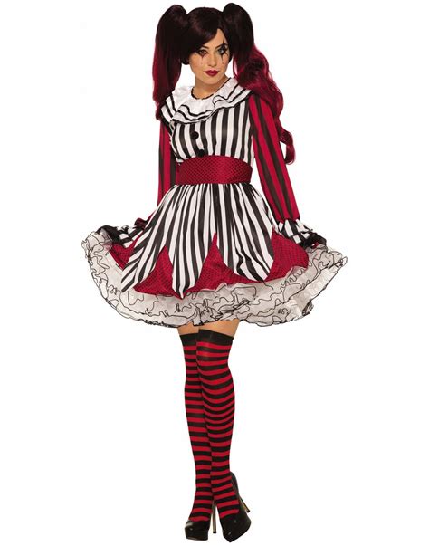 Miss Mischief The Clown Womens Adult Evil Jester Performer Costume Std