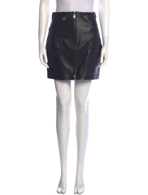 Pierre Balmain Lambskin Mini Skirt Black Skirts Clothing W1p30160