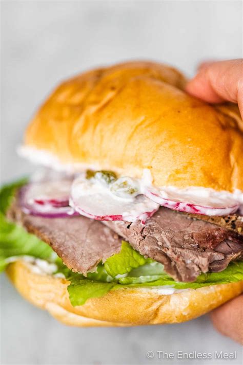 Roast Beef Sandwich With Spicy Mayo Radishes The Endless Meal