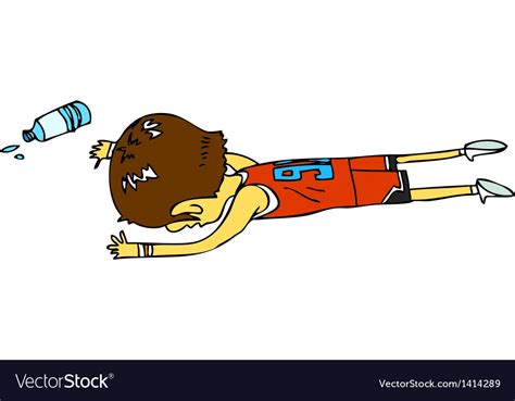 Side View Boy Lying Down Royalty Free Vector Image