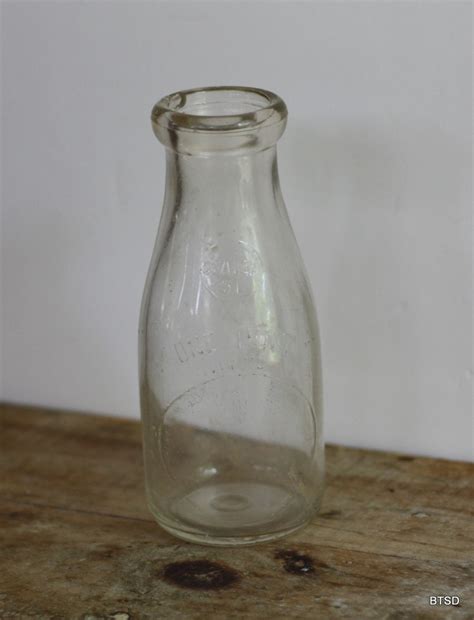 Antique Vintage Milk Bottle One Pint Liquid Sealed 51 Etsy