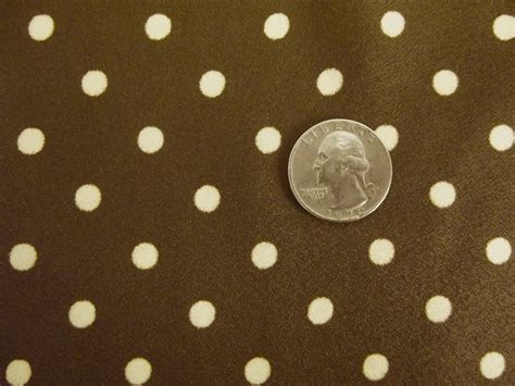 1930s 40s Tan Polka Dots On Cocoa Brown Rayon Crepe Fabric Over 5