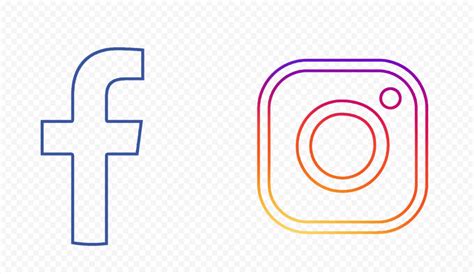 Hd Outline Facebook And Instagram Logos Icons Png Citypng