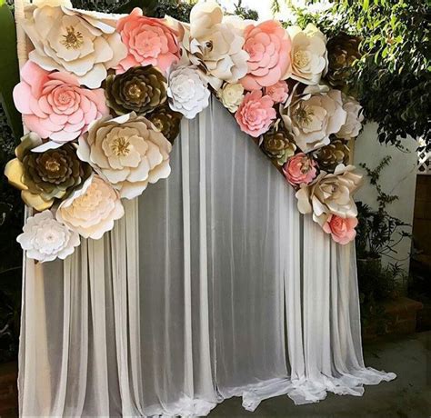Paper Flower For Back Drop Diy Wedding Backdrop Wedding Backdrop
