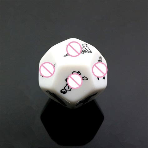 g funny sex 12 sided pair of dices erotic craps sex glow toy for adult so mad