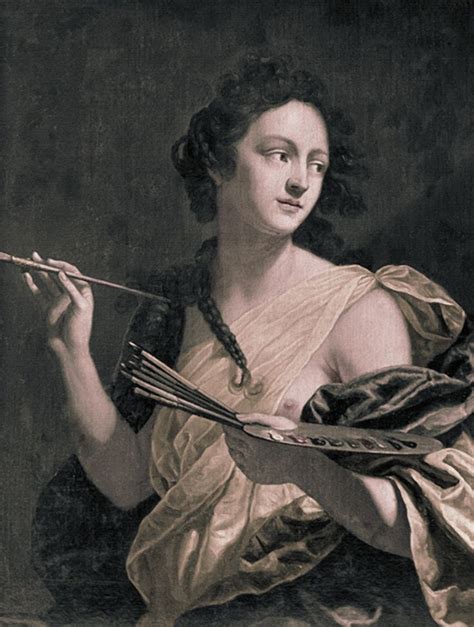 Artemisia Gentileschi C Oil On Canvas Female Artist Holding Palette And Paintbrush