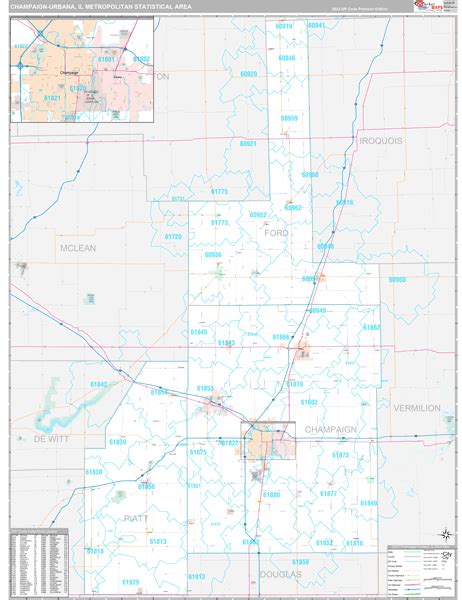 Maps Of Champaign Urbana Metro Area Illinois