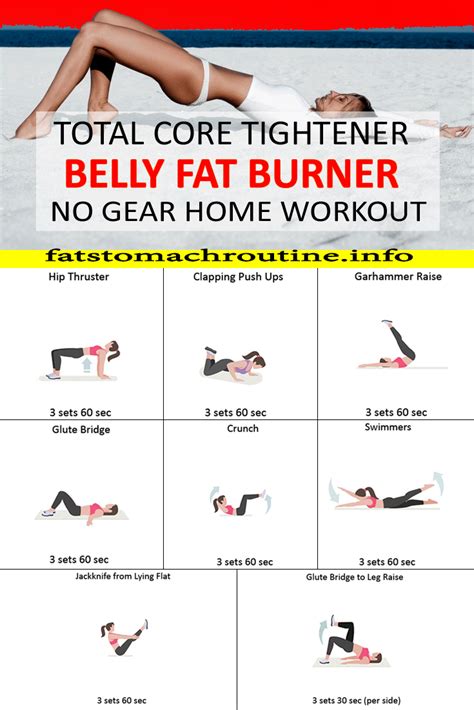 You would not get a flat stomach without movement. Pin on Home workout for women
