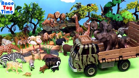 Lots Of Schleich Wild Animal Toys Learn Animal Names Youtube