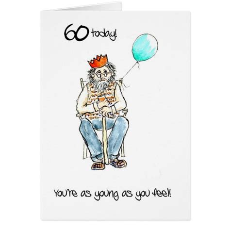 Lighthearted 60th Birthday Card For A Man Zazzle