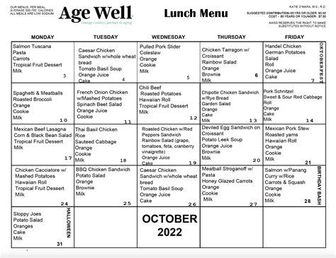 Senior Center Lunch Age Well Senior Services