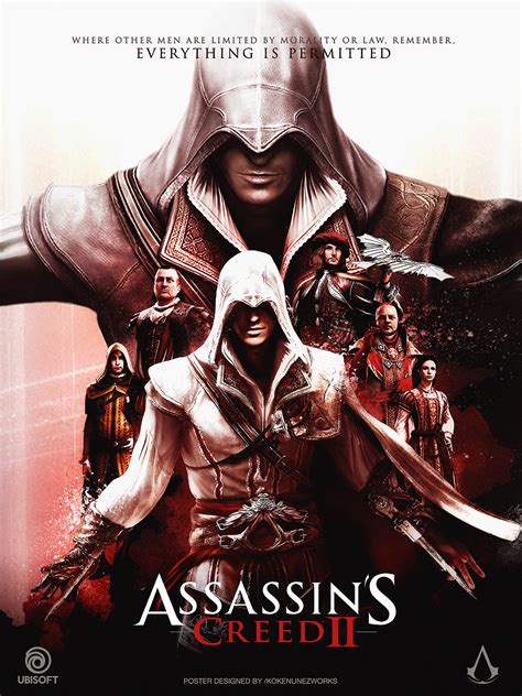assassin s creed 2 ezio s trilogy alternative poster koke posterspy assassins creed