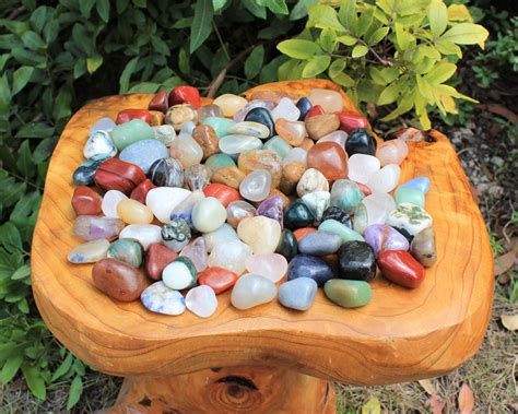 Assorted Mixed Tumbled Stones Medium 14 Lb Wholesale Bulk Lot
