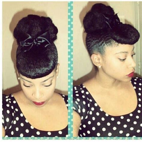 This hairstyle looks so sophisticated, but it's also super easy to do. She looks like a pretty cute baby doll | Natural hair ...