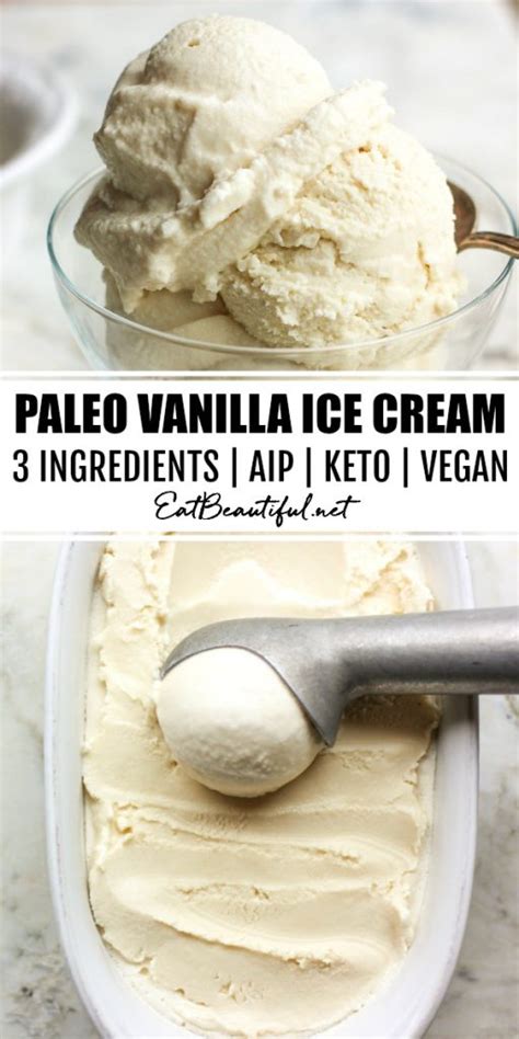 Paleo Vanilla Ice Cream AIP Vegan Keto Eat Beautiful