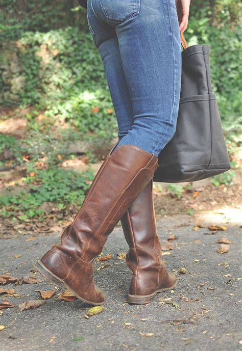 Frye Paige Riding Boots Tall Cognac Brown Leather Shine Review Sizing Sale · Where With Elle