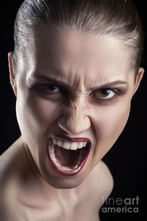 Angry Girl Screaming Photograph By Aleksey Tugolukov