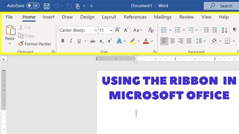 What Is The Ribbon In Microsoft Word How To Find The Ribbon Bar And