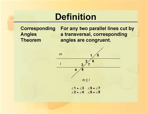 Definition Theorems And Postulates Corresponding Angles Theorem