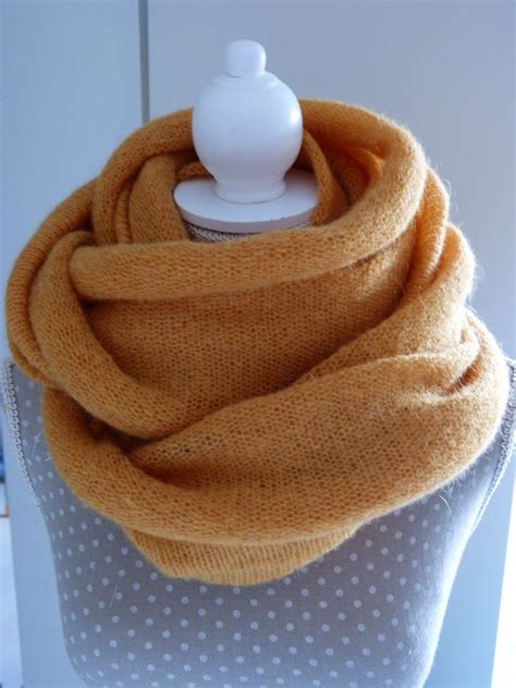 tuto express snood cousu en 5 minutes chrono avec du jersey tricot diy couture knitted scarf