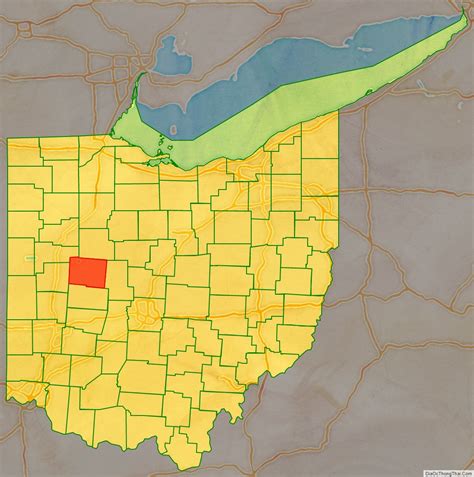 Map Of Logan County Ohio