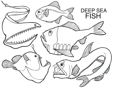 Deep Sea Fish Coloring Page Coloring Pages