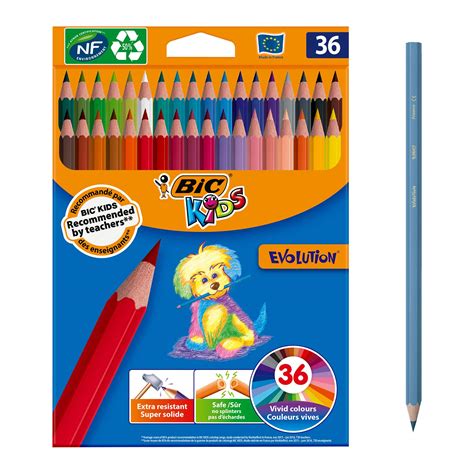 Set 36 Creioane Colorate Evolution Bic