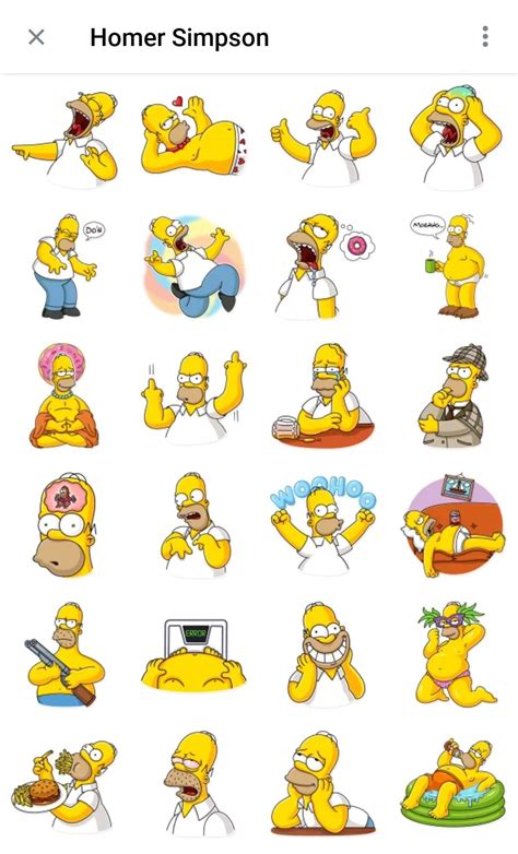 Homer Simpson Telegram Sticker Pack Adesivos Bonitos Adesivos Legais