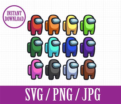 Among Us Group Video Game Svg Png  Instant File Etsy Singapore